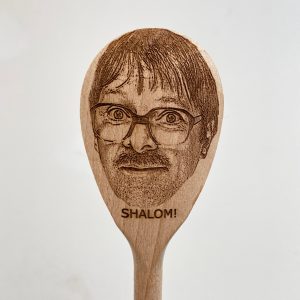 Jim, Mark Heap wooden spoon, Friday Night Dinners, hit on it, housewarming, fan gift, cook, kitchen, best friend gift, Engraved Handle