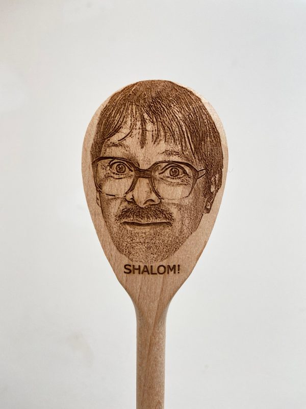 Jim, Mark Heap wooden spoon, Friday Night Dinners, hit on it, housewarming, fan gift, cook, kitchen, best friend gift, Engraved Handle