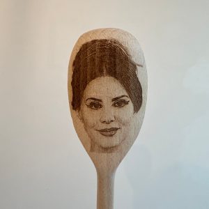 Lana Del Rey's Face Engraved on a Wooden Spoon (30cm), Birthday, Christmas Gift. Summertime Sadness, Young and Beautiful, Born to Die, Ride.