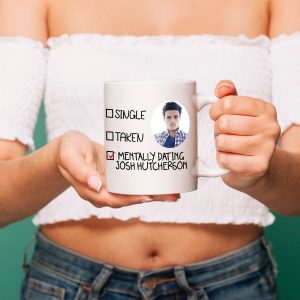 Mentally Dating Josh Hutcherson Mug -Unique Gift. Peeta Mellark in The Hunger Games, Journey 2, Five Nights At Freddies