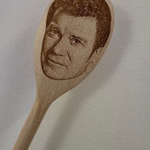 William Shatner's Face Engraved on a Wooden Spoon (30cm), Birthday, Christmas Gift. Star Trek