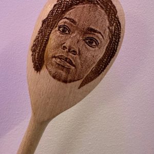 Sonequa Martin-Green's Face Engraved on a Wooden Spoon (30cm), Birthday, Christmas Gift. Star Trek, The Walking Dead