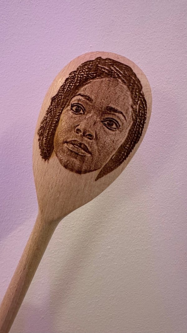 Sonequa Martin-Green's Face Engraved on a Wooden Spoon (30cm), Birthday, Christmas Gift. Star Trek, The Walking Dead