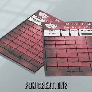 Musical Theatre scratch cards A6 - Fundraising Scratch Panel Charity Event Drama Club