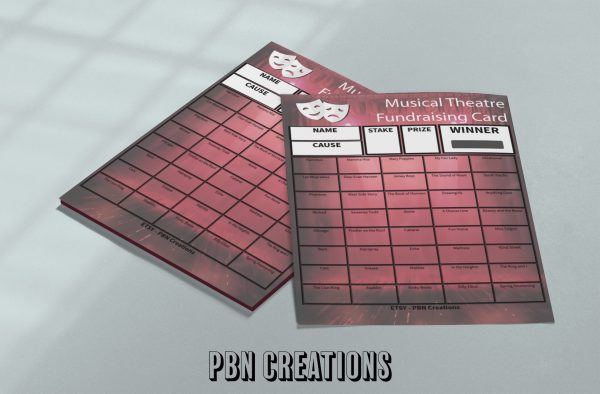 Musical Theatre scratch cards A6 - Fundraising Scratch Panel Charity Event Drama Club