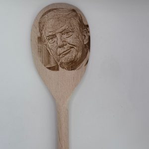 Donald Trump's Face Engraved on a Wooden Spoon (30cm), Birthday, Christmas, Fathers Day Gift. Ex US President. Make America Great Again!