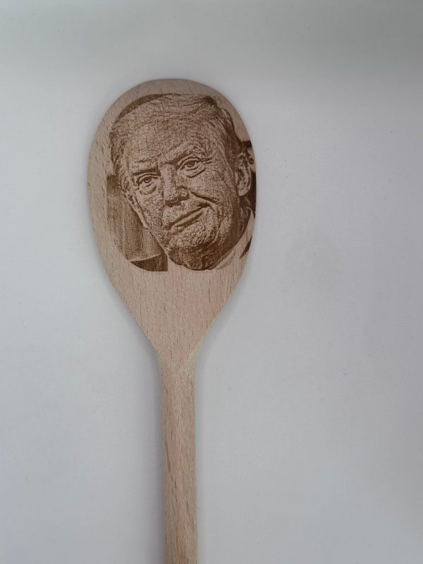 Donald Trump's Face Engraved on a Wooden Spoon (30cm), Birthday, Christmas, Fathers Day Gift. Ex US President. Make America Great Again!