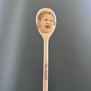 Gordon Ramsay It's Raw, wooden spoon, prank gift, the office, housewarming, chef gift, fan gift, cook, kitchen, best friend gift