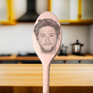 Your face on a spoon, Engraved wooden spoon, personalised gift for mum, Gag gift, joke present