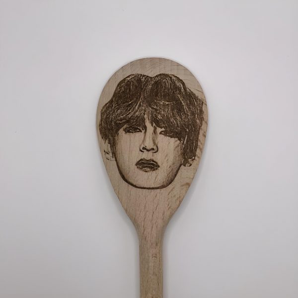 V -  Bangtan Boys gift wooden spoons personalized engraved Jin Suga J-Hope RM Jimin V Jungkook Wooden Spoon Set Gift