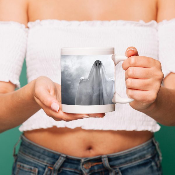 One Creepy Ghost Halloween Mug, Cute Halloween Mug, Best Friends Gift, Ghost Coffee Latte Mug, Spooky Vibes, Creepy Ghost Mug Halloween Gift