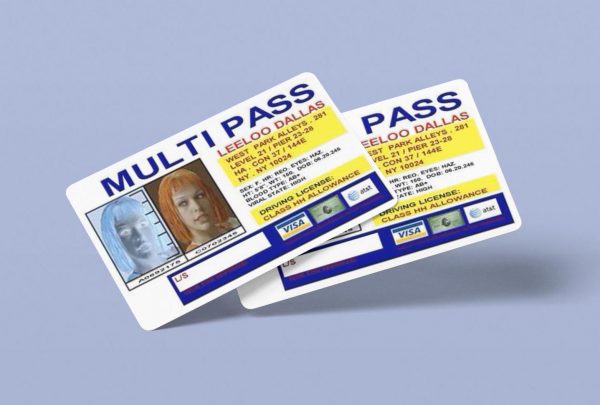 Multipass Fifth Element movie ID Card, Plastic ID Card, Milla Jovovich