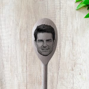 Tom Cruise Laser-Engraved Wood Spoon