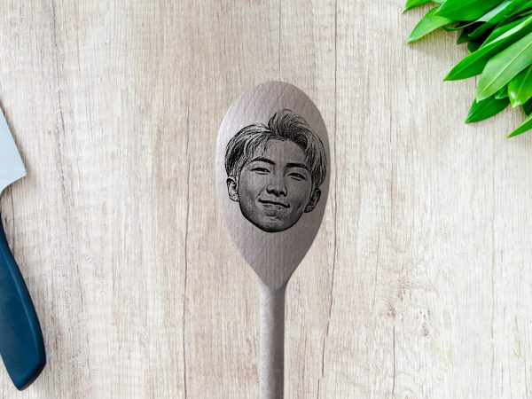 RM-  Bangtan Boys gift wooden spoons personalized engraved Jin Suga J-Hope RM Jimin V Jungkook Wooden Spoon Set Gift