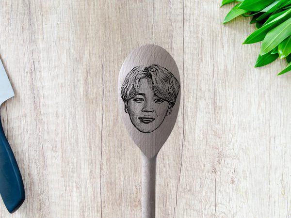 Jimin-  Bangtan Boys gift wooden spoons personalized engraved Jin Suga J-Hope RM Jimin V Jungkook Wooden Spoon Set Gift