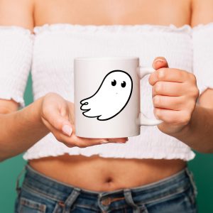 Ghost Halloween Mug, Cute Halloween Mug, Best Friends Gift, Ghost Coffee Latte Mug, Spooky Vibes, Cute Ghost Mug Halloween Gift