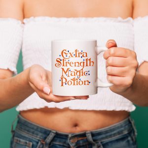 Extra Strength Magic Potion Halloween Mug, Best Friends Gift, Coffee Potion Latte Mug, Spooky Vibes, Magic Spell Halloween Gift