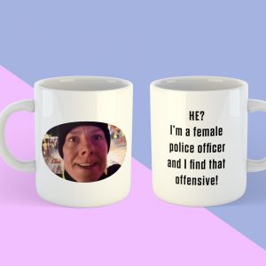 I'm a Female Police Officer Mug Gift Coffee Cup Novelty Gifts for Her Him Birthday Christmas Anniversary Stocking Filler, Secret Santa,funny