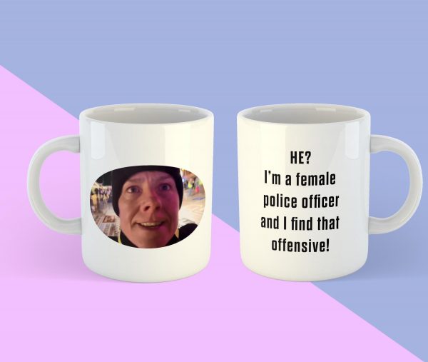 I'm a Female Police Officer Mug Gift Coffee Cup Novelty Gifts for Her Him Birthday Christmas Anniversary Stocking Filler, Secret Santa,funny